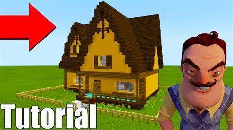 Minecraft Tutorial How To Make The Hello Neighbour Player House Alpha