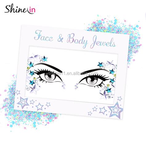 Shinein Bikini Sexy Tattoo Chest Crystal Stickers Temporary Tattoo Body Rhinestone Jewels