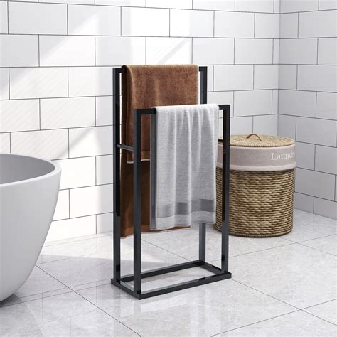 Mdesign Ladder Style Towel Rail Practical Free Standing Towel Rack