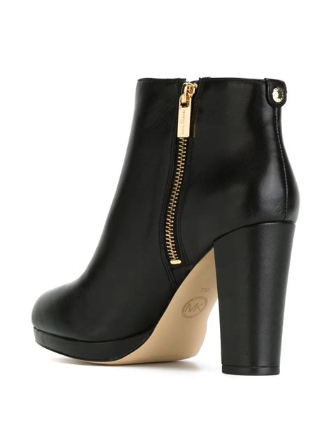 Michael Michael Kors Chunky Heel Boots In Black Lyst