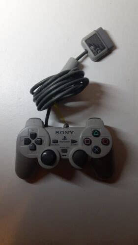 Sony Playstation 1 Ps1 Dual Shock Controller Gray Oem Scph 1200 Ebay