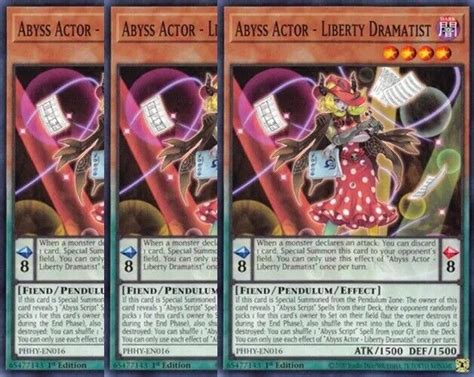 Yugioh Abyss Actor Liberty Dramatist X St Edition Nm Free Holo