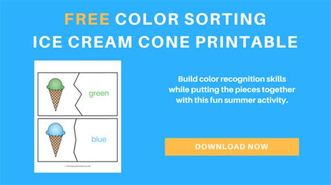 Ice Cream Cone Counting Printable