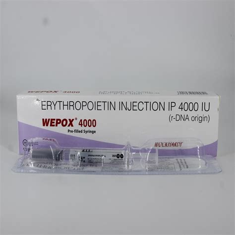 Erythropoietin 4000 Iu Wepox Injection Wockhardt Limited At Rs 480