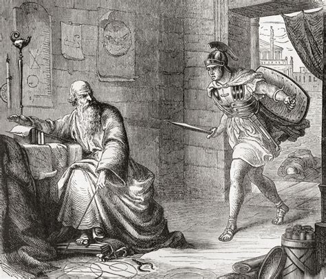 The death Archimedes during Siege Syracuse when he was killed a Roman soldier not replying a ...