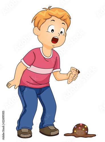 Kid Boy Ice Cream Drop Stock Vector Adobe Stock