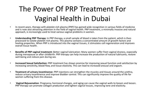 PPT PRP Treatment For Vagina In Dubai PowerPoint Presentation Free