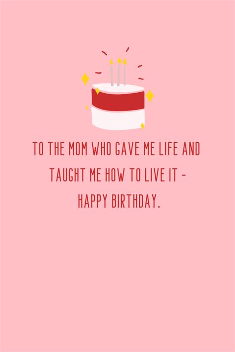 Happy Birthday Mom Quotes With Images For Cards - Darling Quote