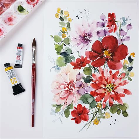 Watercolor Painting Ideas Flowers