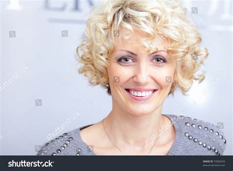 Smiling Face Middleaged Blonde Pretty Woman Stock Photo 72066529 Shutterstock