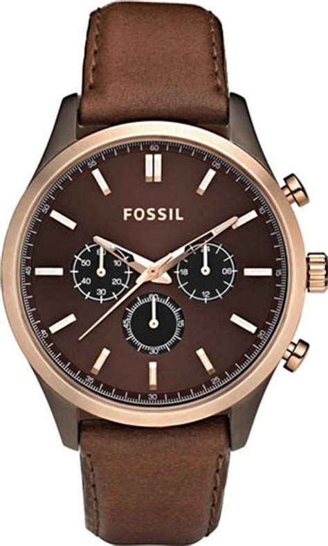 Fossil Walter Leather Watch Brown Fossil Watches For Men Brown Watches Big Watches Vintage