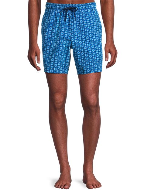 George Mens Printed Swim Shorts With Upf 50 8 Inseam Sizes S 3xl