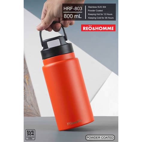 Jual Reo Homme Insulated Tumbler ML Keep Hot Cold Hours Vacuum Flask Thermos With Straw