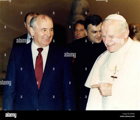 Pope john paul ii meets Banque de photographies et dimages à haute