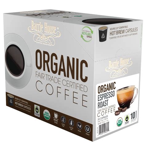 Barrie House Fair Trade Organic Espresso Roast Single Serve Capsules 24 Capsules