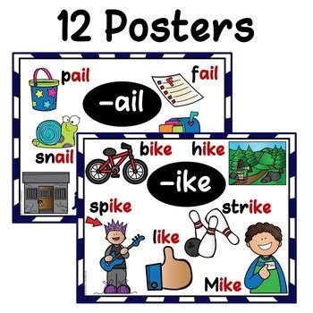 Word Families Pocket Chart Cards And Posters Set 1 By Notman S Notebook