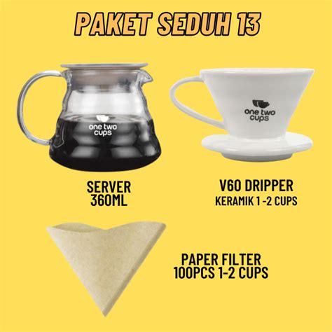 Jual Paket Alat Seduh Kopi Manual Brew V60 Dripper Drip Coffee Maker