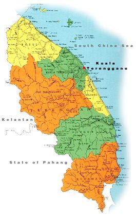 Map Of Terengganu - Map of Terengganu state and pictures during interview ... - Kuala terengganu ...