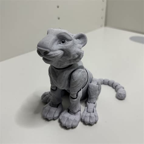 3d Print Of Tiger Articulated Figure Print In Place Body Cute Flexi