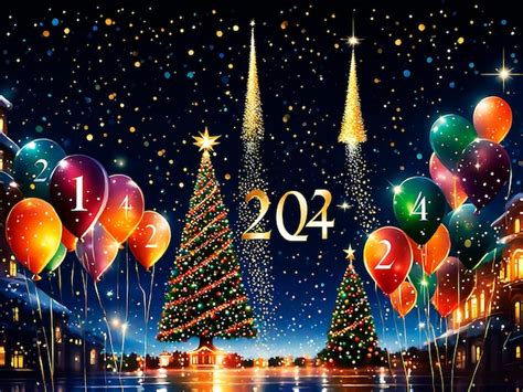 2024 feliz natal e próspero ano novo para você Foto Premium