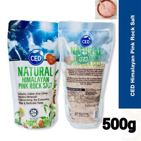 CED Natural Himalayan Pink Rock Salt Iodised Salt 500g Garam Bukit