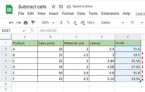 How To Subtract Cells In Google Sheets Spreadcheaters