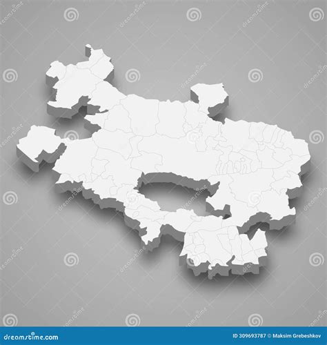 3d Isometric Map of Alava is a Province of Spain Stock Vector ...