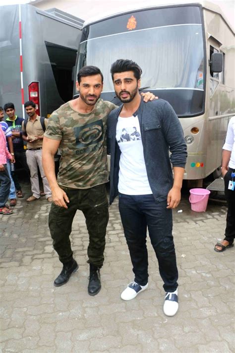 John Abraham And Arjun Kapoor Spotted At Mehboob Studio