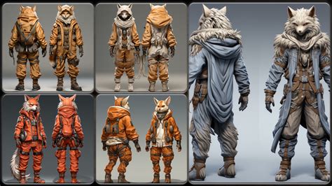 Artstation 200 Masculine Kemono Outfit Reference Pack 4k V82