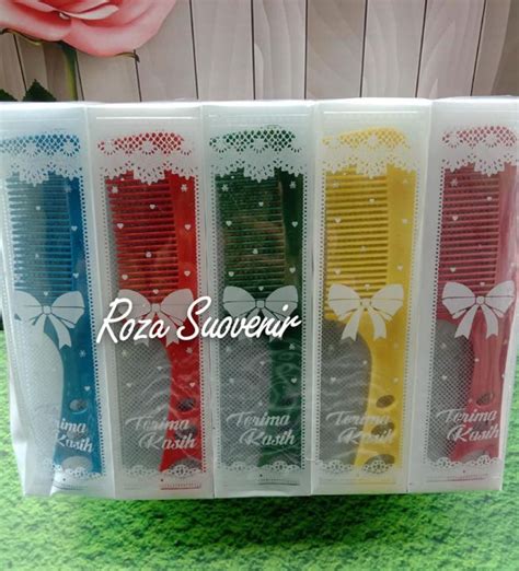 Souvenir Sisir Lubang 3 Kemas Mika 50 Pcs GRATIS Kartu Ucapan Lazada