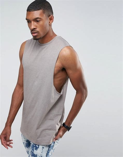 Asos Longline Sleeveless T Shirt With Dropped Armhole 8 Asos