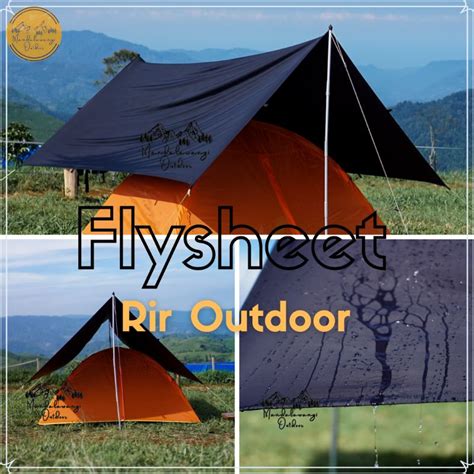 Jual Flysheet Tenda Camping Waterproof Rir Outdoor Ukuran X M X M X