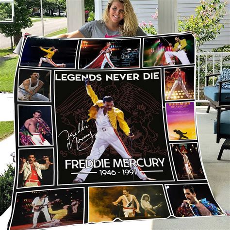 Freddie Mercury Legend Never Die Blanket Sold By Poll Cast Iron Sku