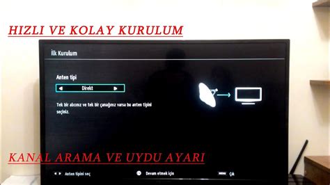 Vestel Tv Lerde Lk Kurulum Uydu Ayari Ve Kanal Arama Youtube