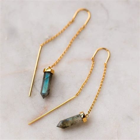 Gemstone Point Crystal Threaders With Labradorite Local Eclectic