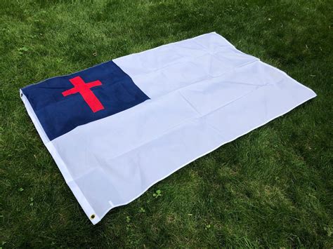 White Flag With Blue Field And Red Cross at Velma Huffman blog