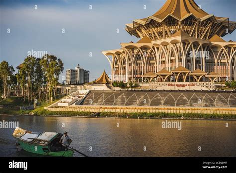 The Sarawak Legislative Building Or Dewan Undangan Negeri Dun Sarawak