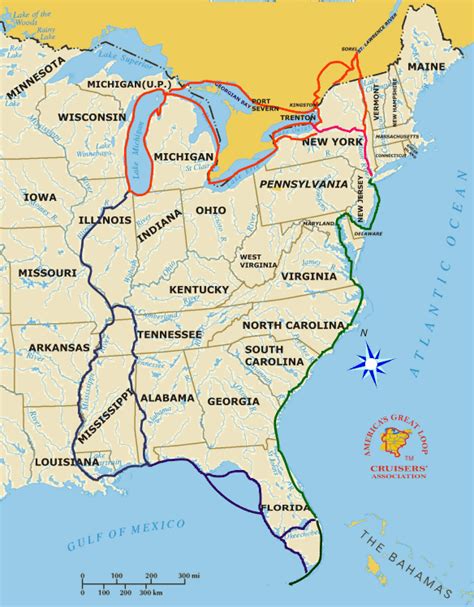 √ Inland Waterways Map East Coast