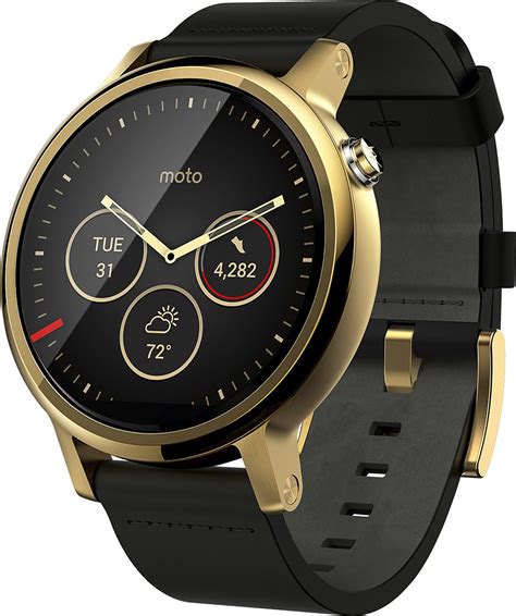 Customer Reviews Motorola Moto 360 2nd Generation Mens Smartwatch 46mm Stainless Steel Gold