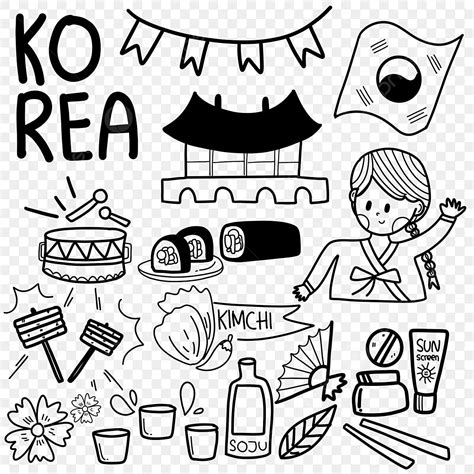 Free Download Doodle Korea, Doodle Drawing, Korea Drawing, Doodle ...