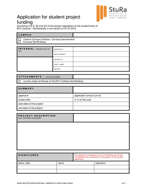 Fillable Online Regulations And Forms Btu Cottbus Senftenberg Fax