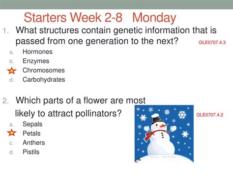 Starters Week 2 8 Monday What Structures Contain Genetic Information