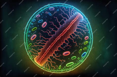 Premium Photo | Macro close up shot of bacteria and virus cells in a ... 