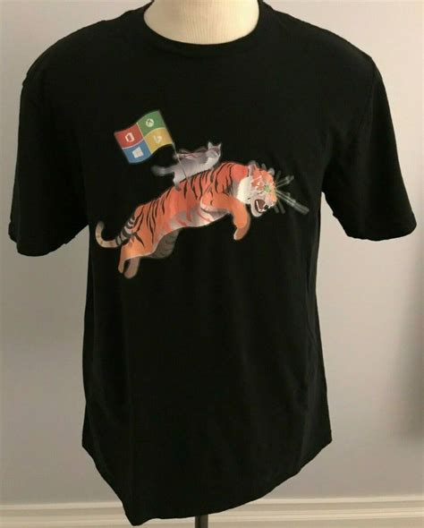 Microsoft Ninja Cat Tiger Tシャツ マイクロソフト WINDOWS 10 ニンジャ キャット タイガー Ninjya Cat 企業T os ninjacat(イラスト ...