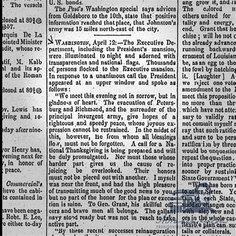 A Call for Reconciliation: Lincoln's Final Speech | Abraham Lincoln ...