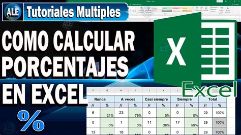 Como Sacar Porcentajes En Excel Calcular Porcentajes En Excel Youtube