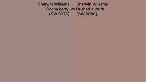 Sherwin Williams Cocoa Berry Vs Hushed Auburn Side By Side Comparison