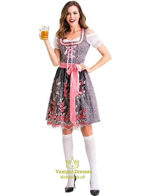 Pink Ladies Oktoberf Beer Maid Authentic German Festive Bar Waiter