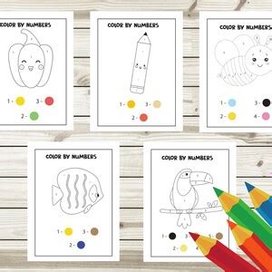 Color by Number Kids Printable, Paint by Number, Homeschool Printable ...