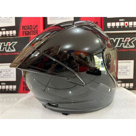 Jual Helm Nhk N Elite Solid Visor Smoke Varian Warna Komplit Shopee